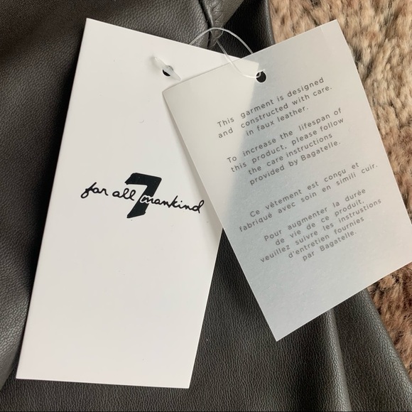 7 For All Mankind Faux Leather Grey Leggings - Picture 9 of 11